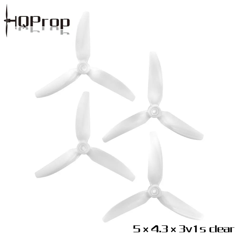 HQProp 5X4.3X3V1S (2CW+2CCW)-Poly Carbonate - NewBeeDrone