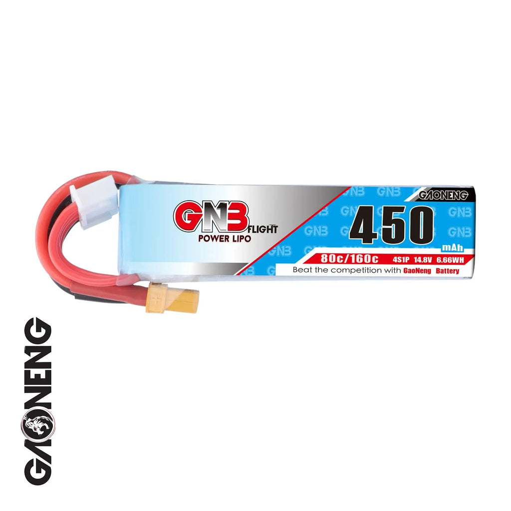 GNB 450mAh 14.8v 4S 80C - XT30 Lipo Battery - NewBeeDrone