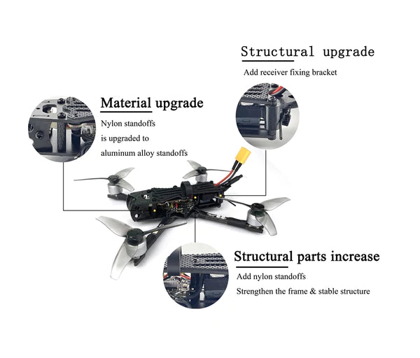 DarwinFPV Baby Ape Pro V2 BNF FPV Drone ExpressLRS (ELRS) Receiver