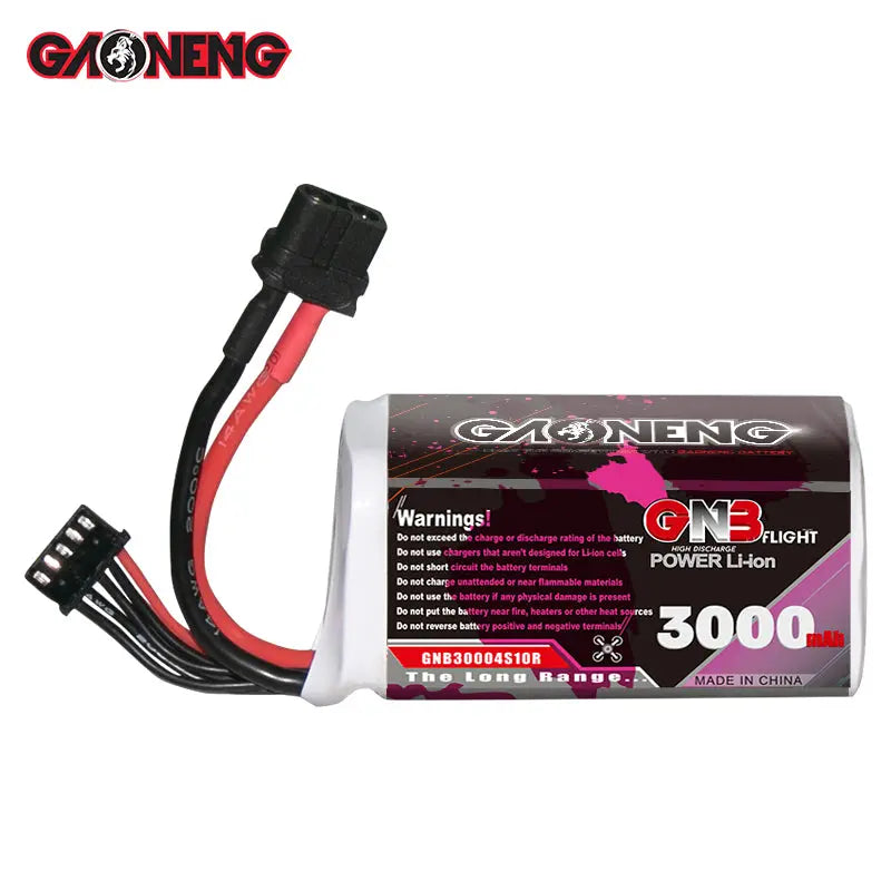 GNB 3000mah 14.8V 4S 10C Li-ion Battery Pack 18650 SONY VTC6 Long Range FPV 3