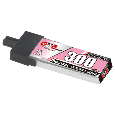 GNB 1S 3.8V HV 300MAH 80C GNB27 Plastic Head LiPo Battery