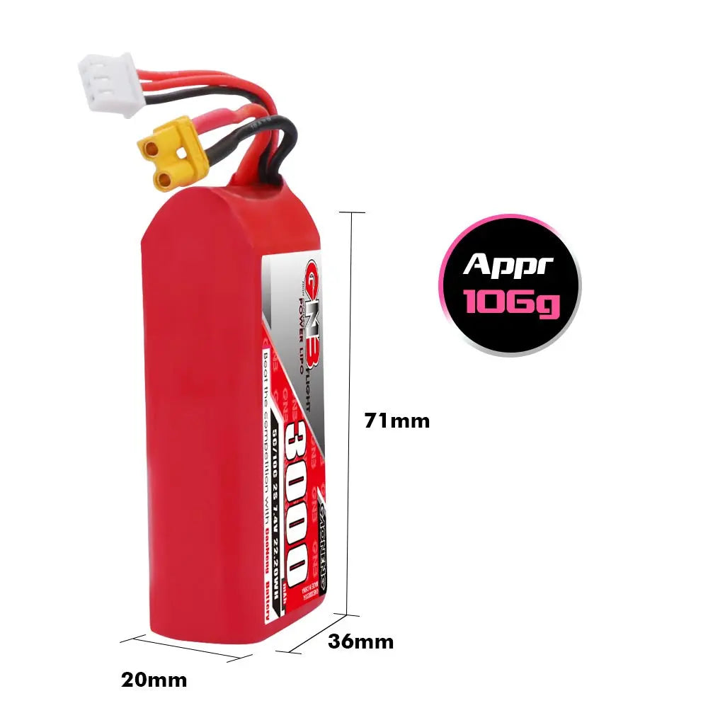 GNB 7.4V 2S 3000MAH JUMPER T16/T18 & RADIOMASTER TX16S COMPATIBLE LIPO BATTERY - XT30 - NewBeeDrone