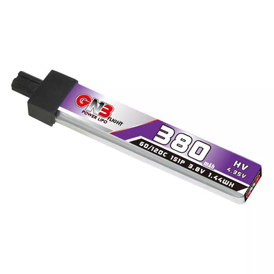 GNB 1S 380mah 3.8V 60C Plastic Head GNB27 HV LiPo Battery - NewBeeDrone