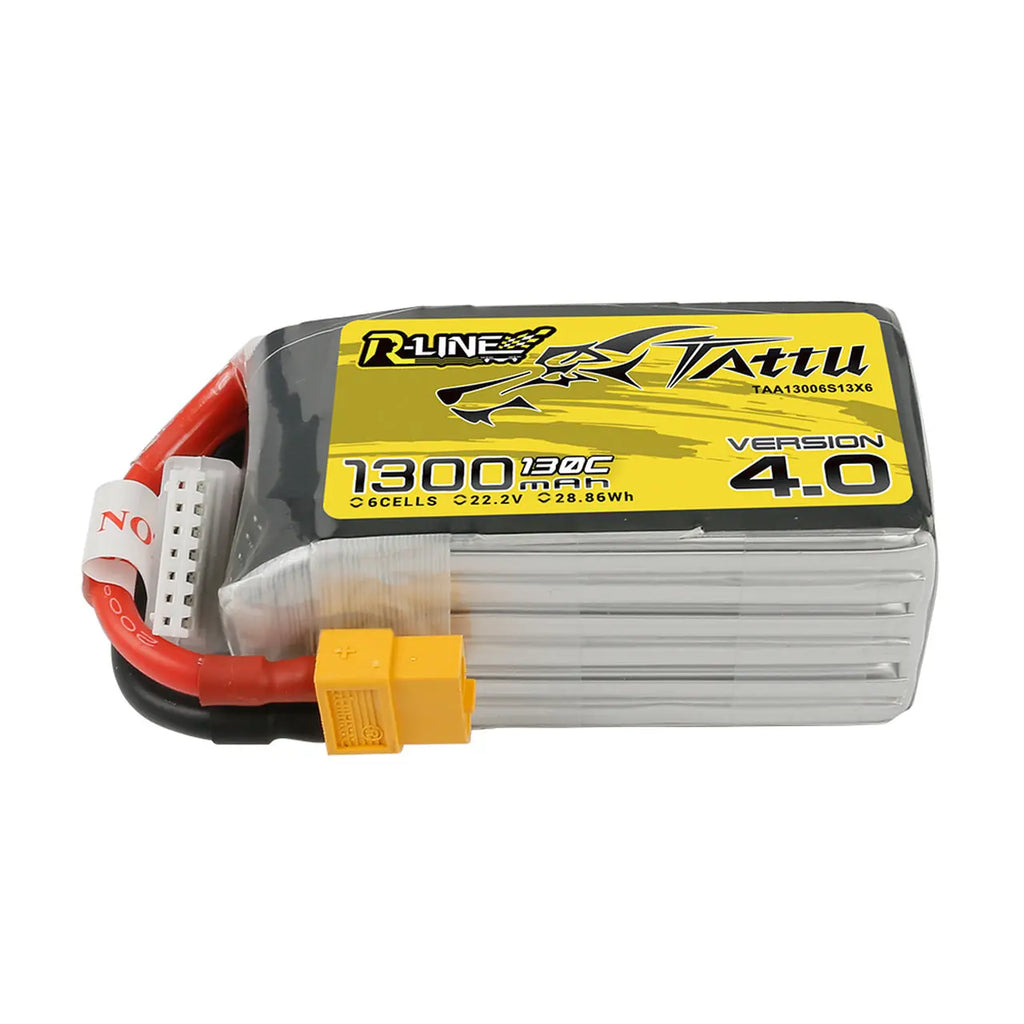 Tattu R-Line V4 1300mAh 4s 130C LiPo Battery Width