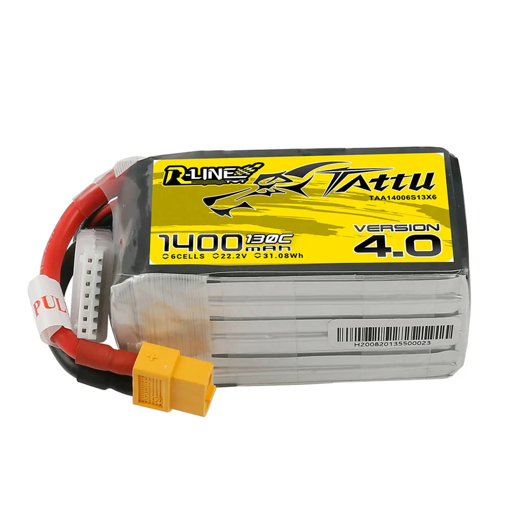 Tattu R-Line V4 1400mAh 6s 130C LiPo Battery