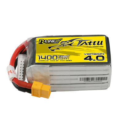 Tattu R-Line V4 1400mAh 6s 130C LiPo Battery