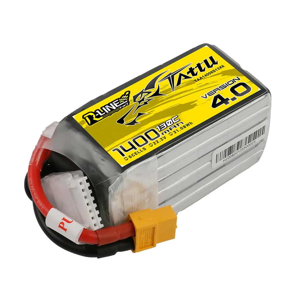 Tattu R-Line V4 1400mAh 6s 130C LiPo Battery Width