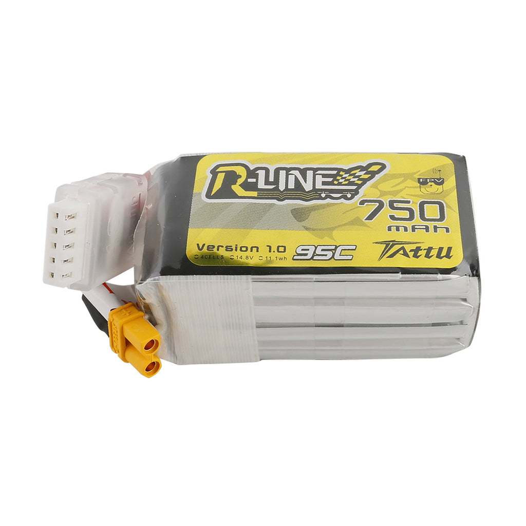 Tattu R-Line 750mAh 4s 95C 14.8V LiPo Battery with XT30 Plug