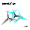 HQProp HEADSUP FPV R38 Racing Propeller 5.1x3.8x3 Gray and Blue