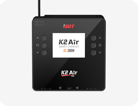 ISDT K2 Air Dual Channel AC200W / DC500Wx2 Smart Charger